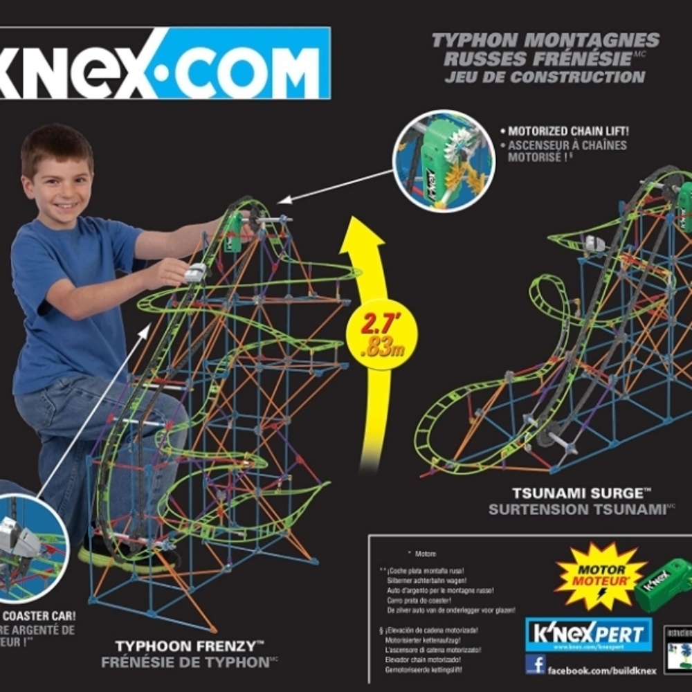 K'Nex 51438 TYPHOON FRENZY ROLLER COASTER BUILDING SET Building Kit - Picture 3 of 8